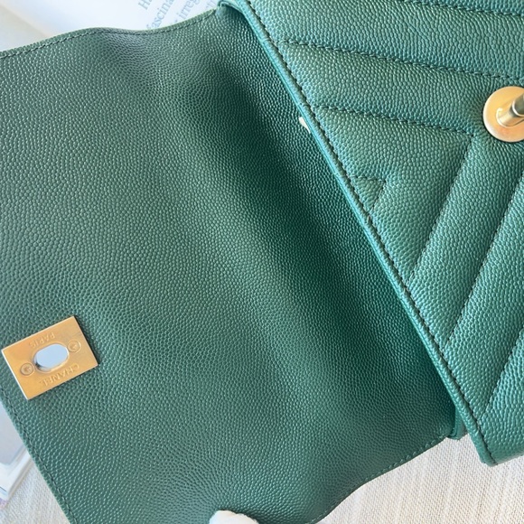 Chanel Small Coco Handle Caviar Bag Green - Picture 8 of 10